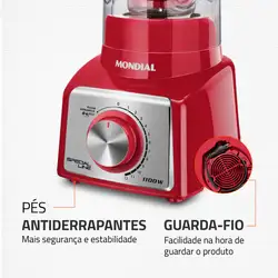 Liquidificador Special Line Mondial L-48-R-SL LIQUIDIFICADOR L-48-R-SL 220V/60Hz