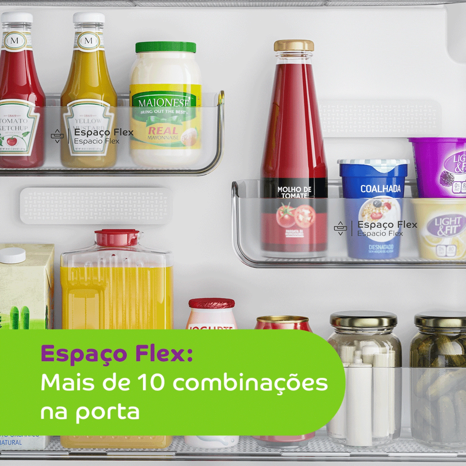 Geladeira Consul Frost Free Duplex com Espaço Flex e Painel Eletrônico Externo 451 litros cor Inox - CRM56FK 220v