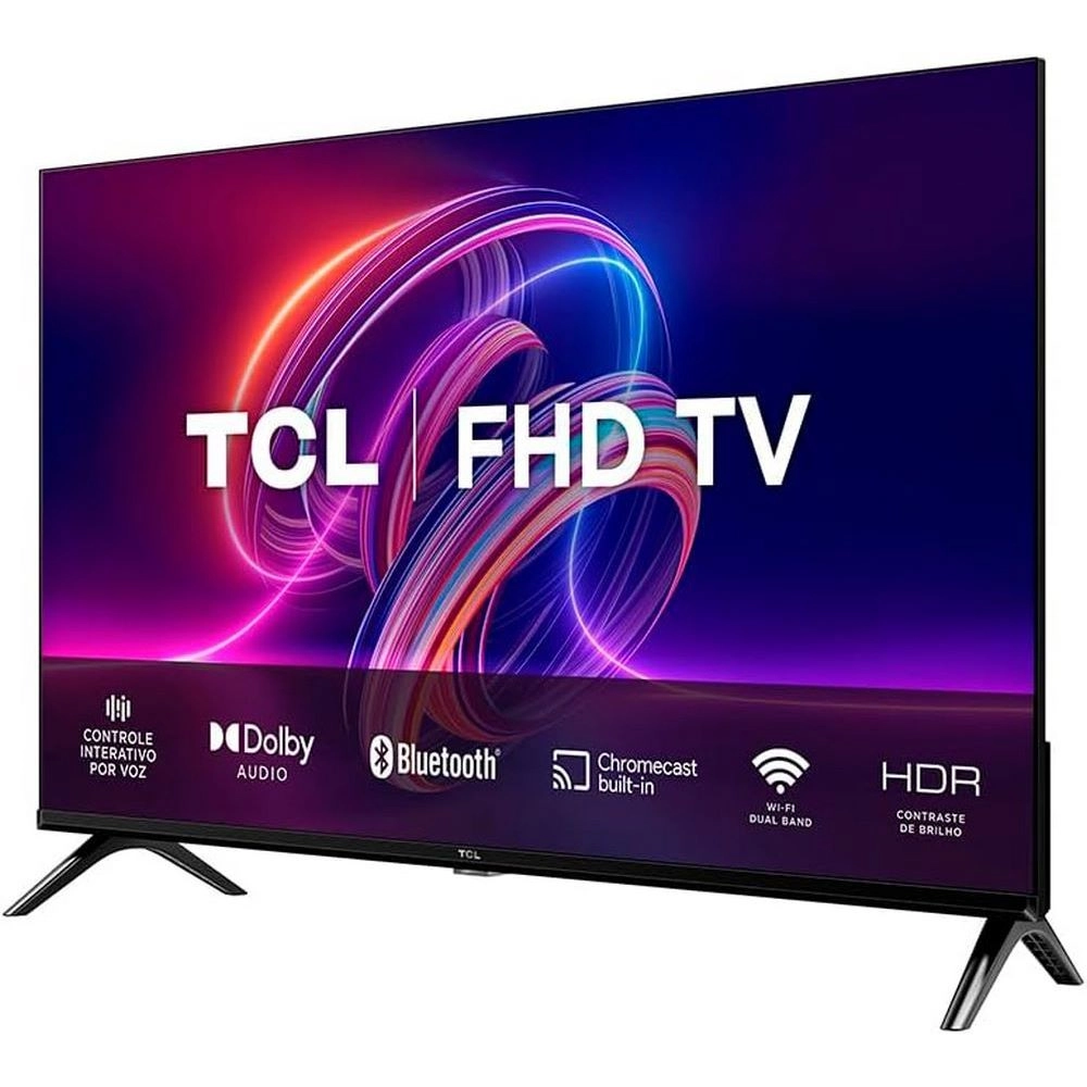 TV LED Smart 40" TCL 40S5400A Full HD Android TV, Bluetooth, 2 HDMI, 1 USB, Preta Bivolt