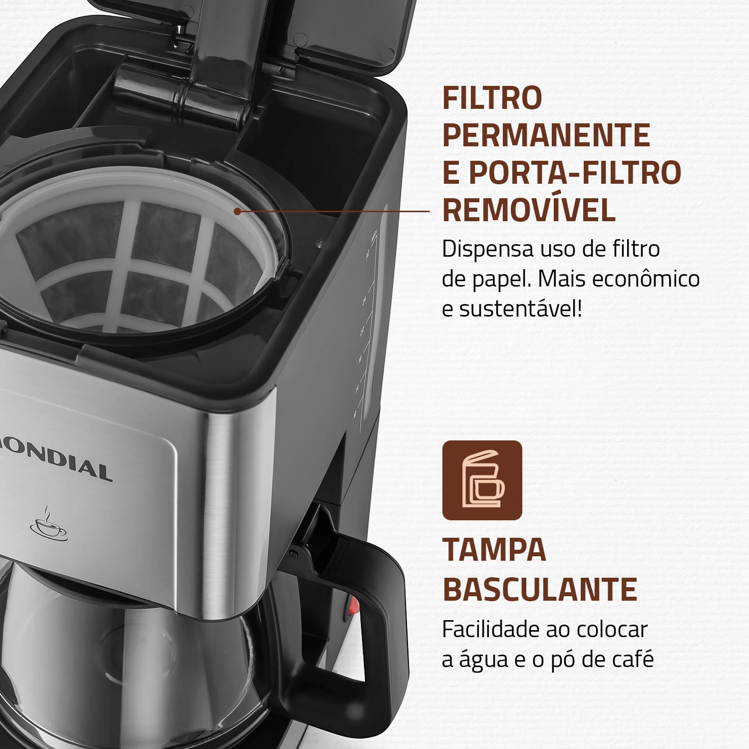 Cafeteira Elétrica Mondial C-44-32X-SI CAFETEIRA C-44-32X-SI 220V/60HZ .