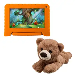 Combo Kids - Tablet Kid Pad 32GB + Tela 7 pol + Android 11 Quad Core e Pelúcia Hug Me Zoo Urso Multikids - BR1720K BR1720K