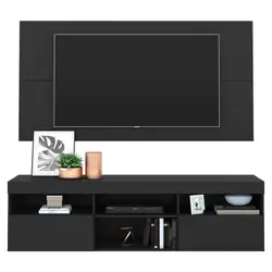 Rack com Painel p/ TV até 65" Flórida Multimóveis Preto