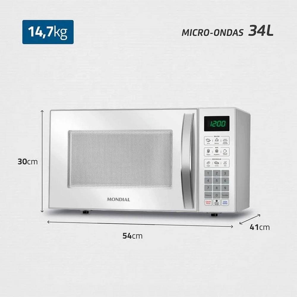 Micro-ondas Mondial MO-02-34-W 34L Branco 220V