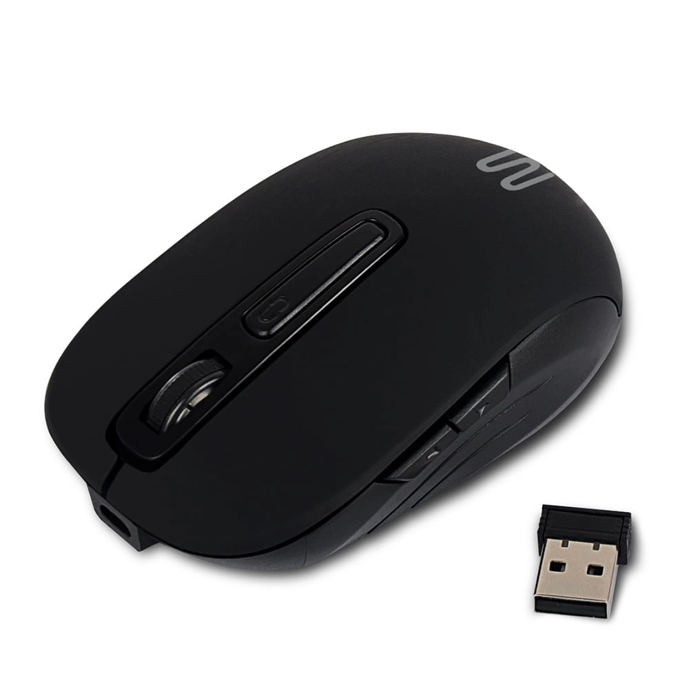 Mouse Sem Fio 2.4ghz Recarregável Lithium 1600DPI Usb - MO277 MO277