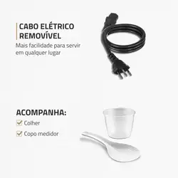 Panela de Pressão Elétrica Mondial Pratic Cook 3L Premium I PE-47-3L-I PANELA ELÉTRICA DE PRESSÃO-220V-PRETO/INOX