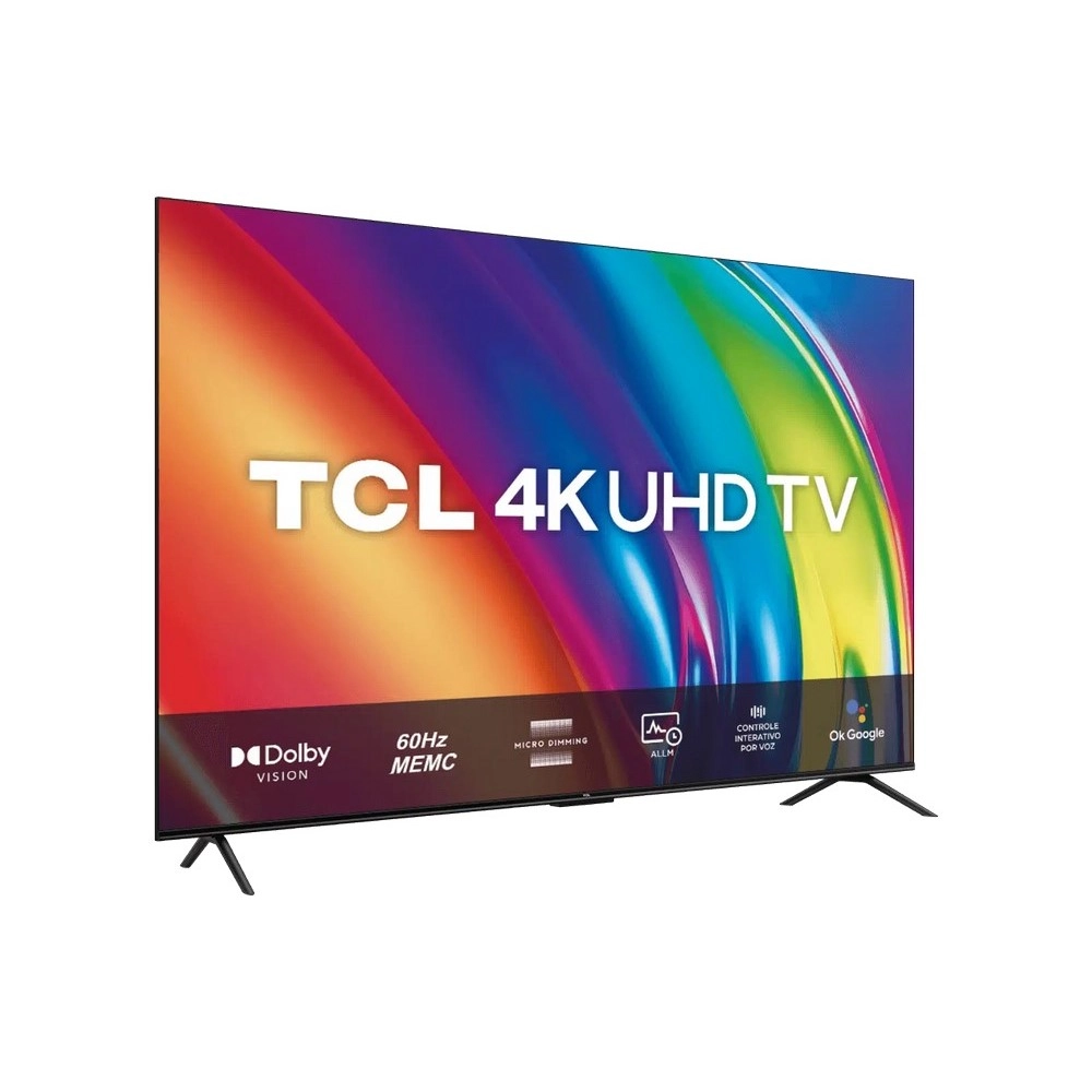 TV LED Smart 85" TCL 85P745 Ultra HD 4K Google TV 3 HDMI 2 USB Bluetooth Preço Bivolt