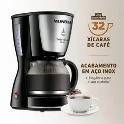 Cafeteira Elétrica Mondial Dolce Arome C-32 32 Xícaras Preta 220V