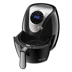 Fritadeira Elétrica Mondial  Family Digital Touch 3,2L AF-26 AIR FRYER-220V-PRETO/INOX