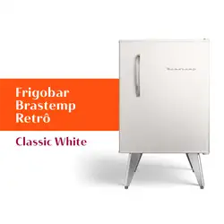 Frigobar Brastemp Retrô 76 Litros Classic White - BRA08HB 220V