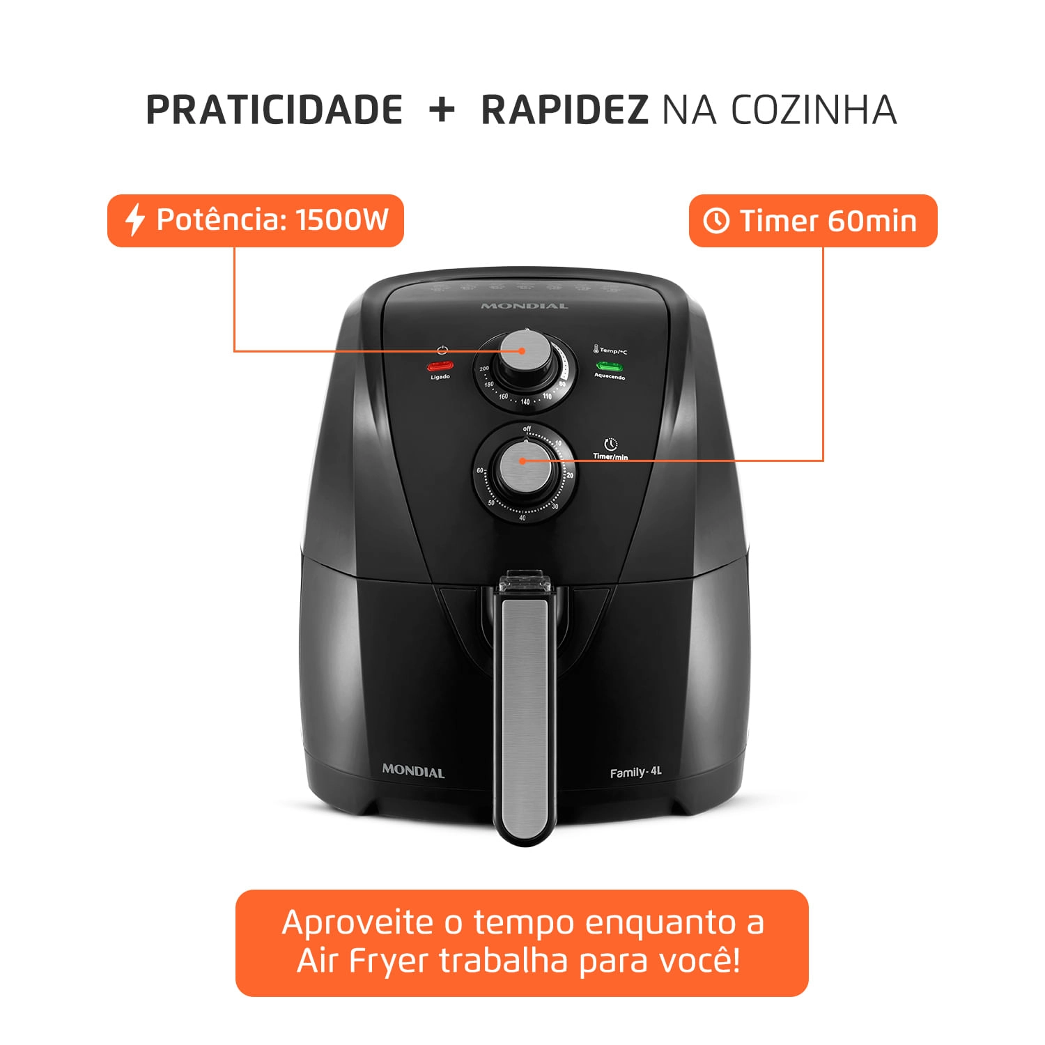 Fritadeira a Ar Mondial - AFN-40-FB AIR FRYER AFN-40-FB 220V/60HZ .