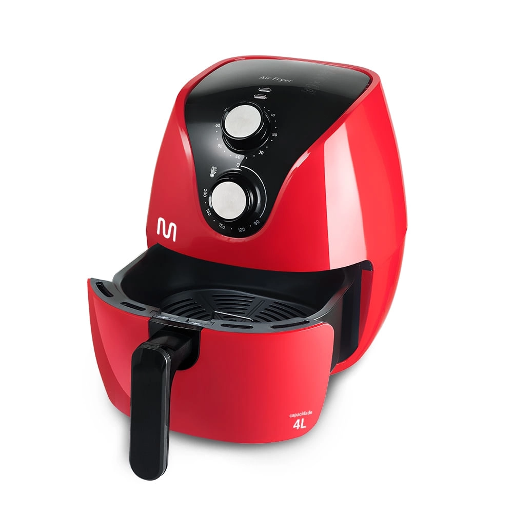 Fritadeira Elétrica  Air Fryer 4 Litros Multilaser 220V Vermelha - CE084 CE084