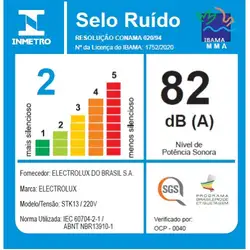 Aspirador de Pó Vertical 1000W PowerSpeed Electrolux 2 em 1 Filtro HEPA Cabo Elétrico 5m (STK13) 220V