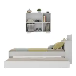 Conjunto Quarto Bicama com Baú e Balcão 2 Portas Multimóveis MP4117 Branco