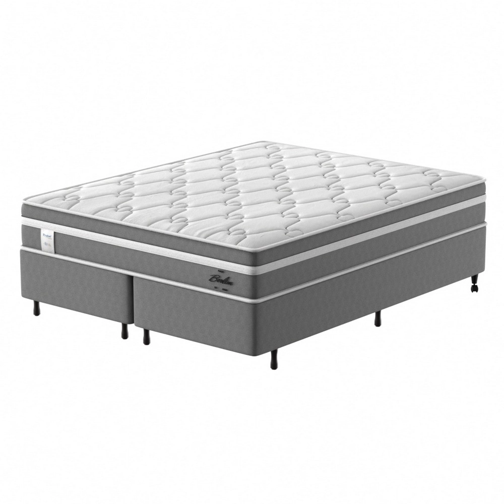 Conjunto Cama Box Queen Mola Ensacada Berlim C/EPS 158X198X68 110KG Probel