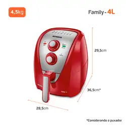 Fritadeira Sem Óleo Air Fryer 4L Mondial AFN-40-RI AIR FRYER AFN-40-RI 220V/60Hz