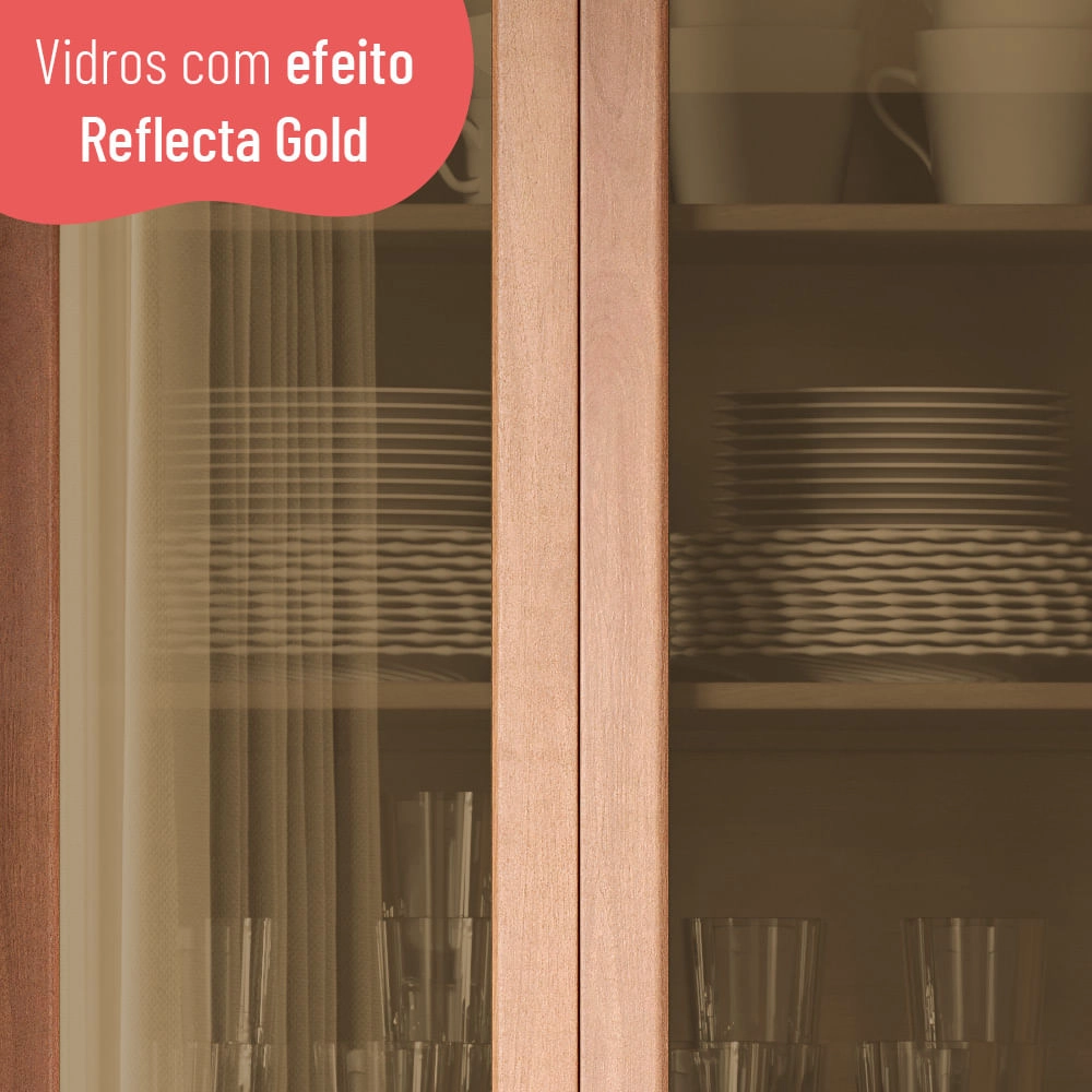 Paneleiro Sálvia 70cm para Micro 2 Portas Com Vidro Telasul