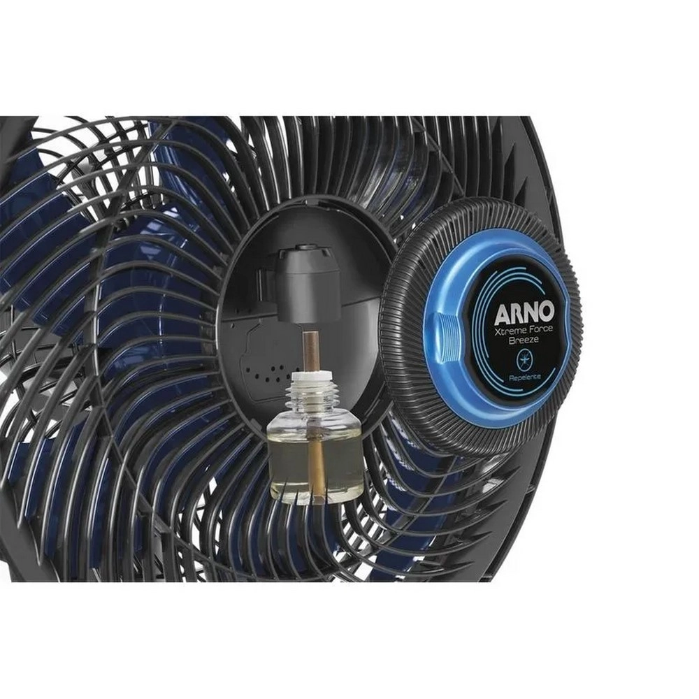 Ventilador de Mesa Arno 40CM VB55 Xtreme Force Breeze Repelente Líquido Desmontável Preto 220V