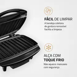 Max Grill Mondial G-07 GRILL-220V-PRETO/INOX