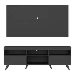 Rack c/ Painel TV 65" Retrô Holanda Multimóveis BR3133 Preto