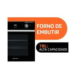 Forno de Embutir Brastemp a Gás BOA84AE Grill Touch Timer 78L 220V