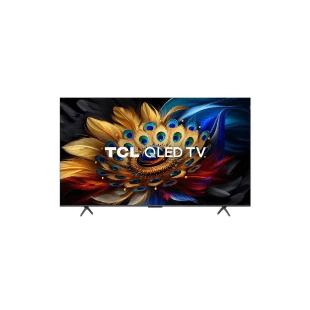 TV QLED Smart 55" TCL 55C655 Ultra HD 4K Google TV 3 HDMI 1 USB Comando de Voz Chumbo Bivolt