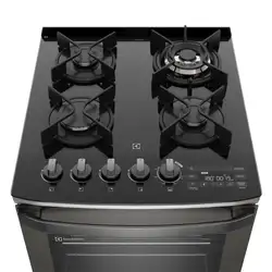 Fogão 4 bocas Electrolux Cinza Expert com Função Air fryer, Mesa de vidro e PerfectCook360 (FE4AP) 220V