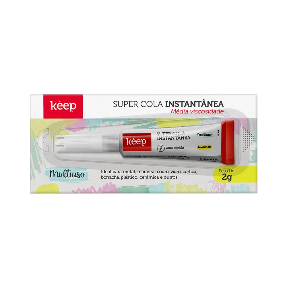 Cola Instantanea Multiuso Media Viscosidade 2g Cartela Com 12pcs Keep - EI083 EI083