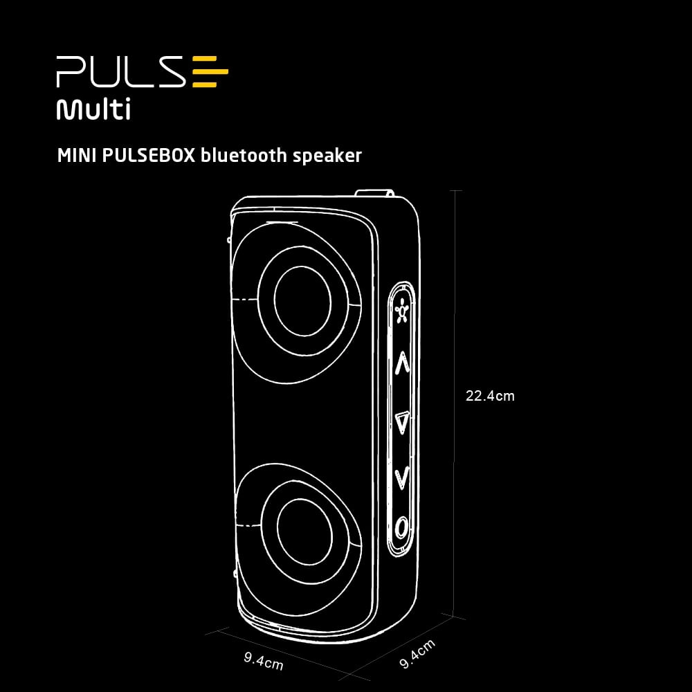 Caixa de Som Mini Pulsebox 30W Bluetooth 5.0/AUX/SD Pulse - SP603OUT [Reembalado] SP603OUT