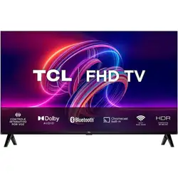 TV LED Smart 40 TCL 40S5400A Full HD Android TV, Bluetooth, 2 HDMI, 1 USB, Preta Bivolt