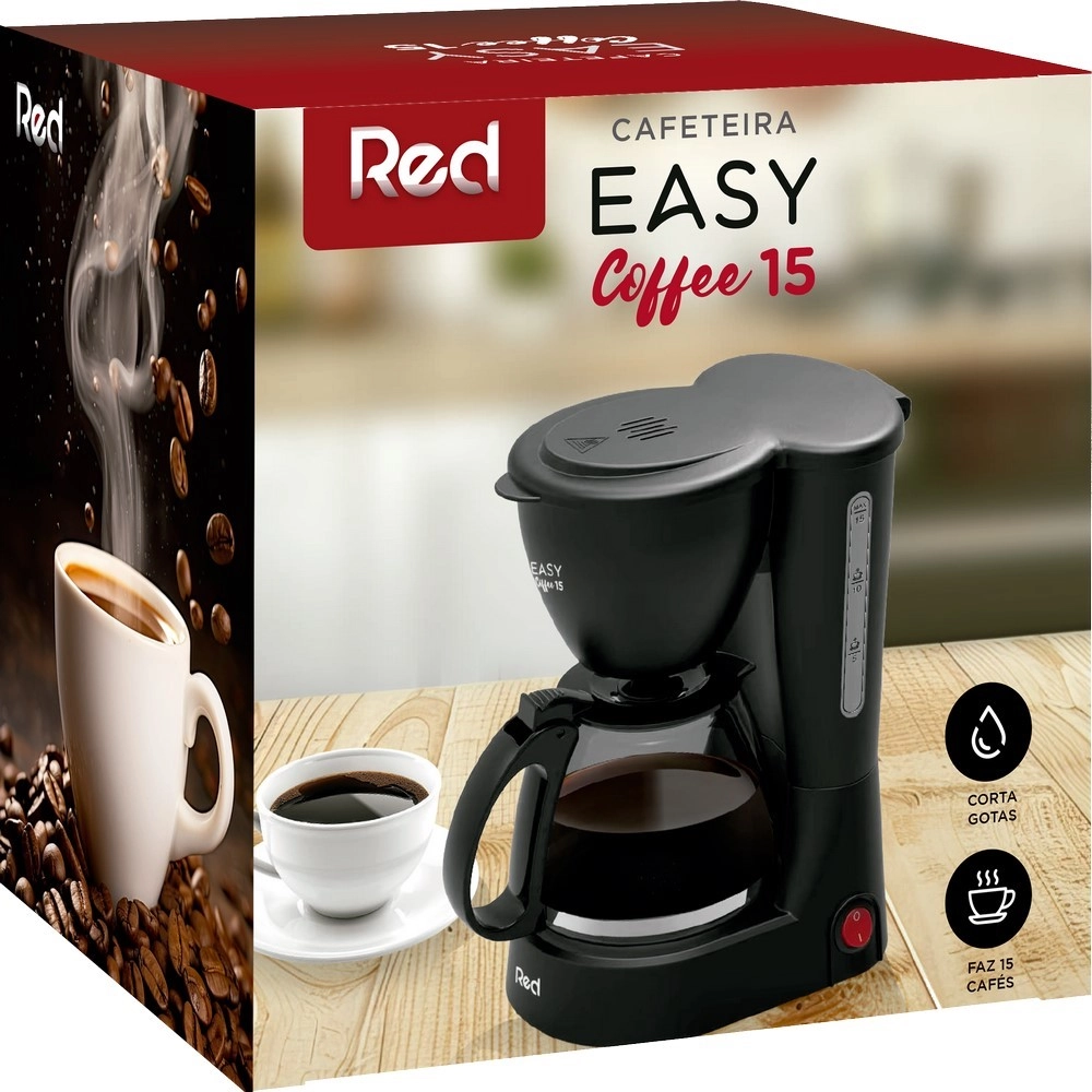 Cafeteira Elétrica CF100 15 Xícaras + Ferro de Passar a Seco FP100 1250W Preto/Branco