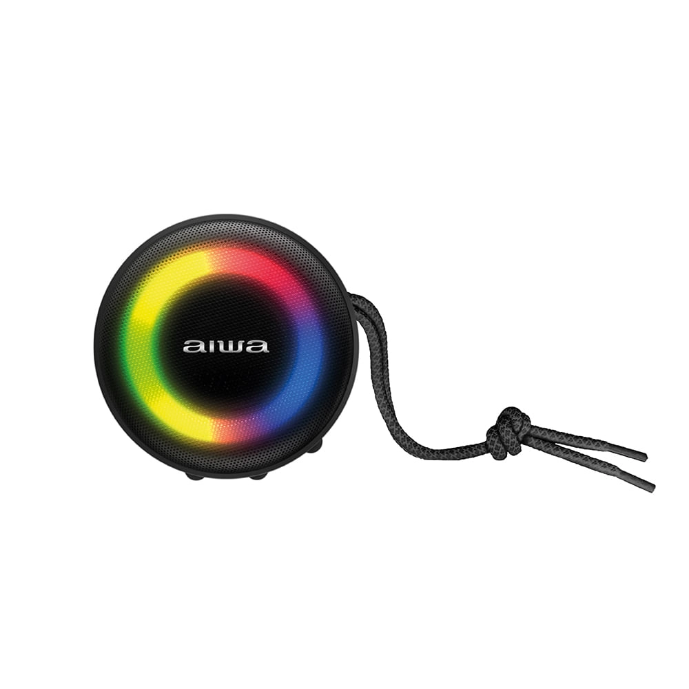 Caixa de Som Speaker AIWA SP-02 10W BT 16H IP65 RGB USB TWS MINI SPEAKER AWS-SP-02 BIV.