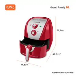 Fritadeira Sem Óleo Air Fryer 6 Litros AFN-60-RI Mondial