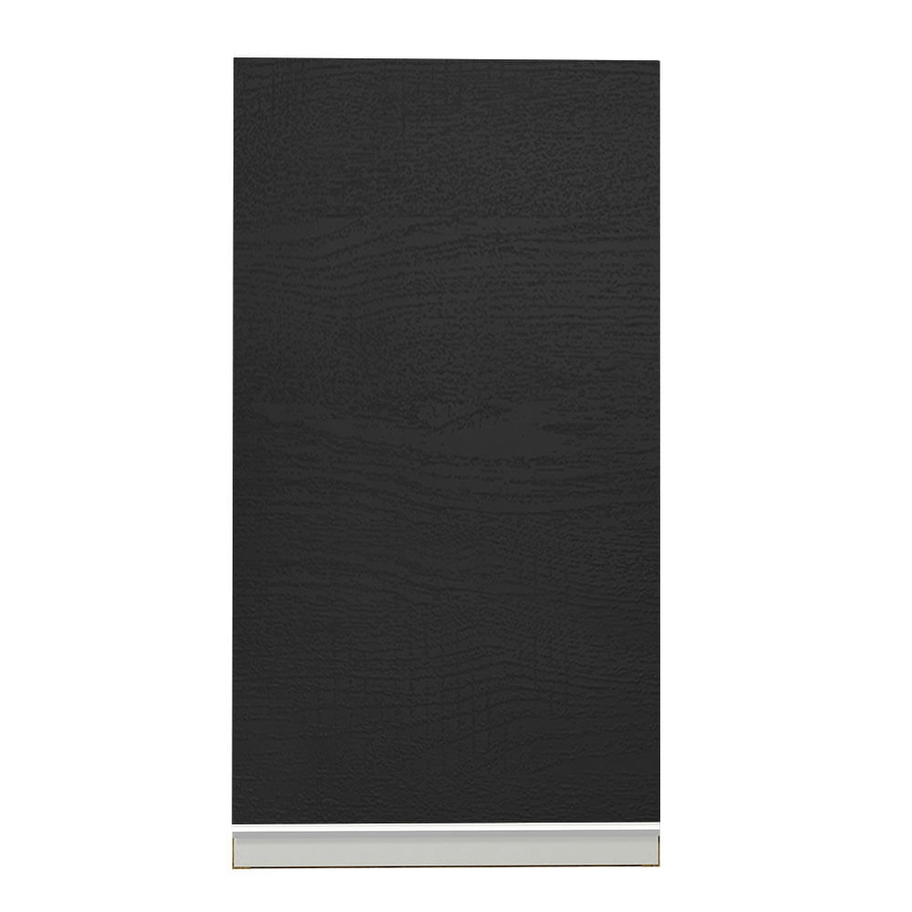 Armário Aéreo Madesa Glamy 35 cm 1 Porta Rustic/Preto Cor:Rustic/Preto