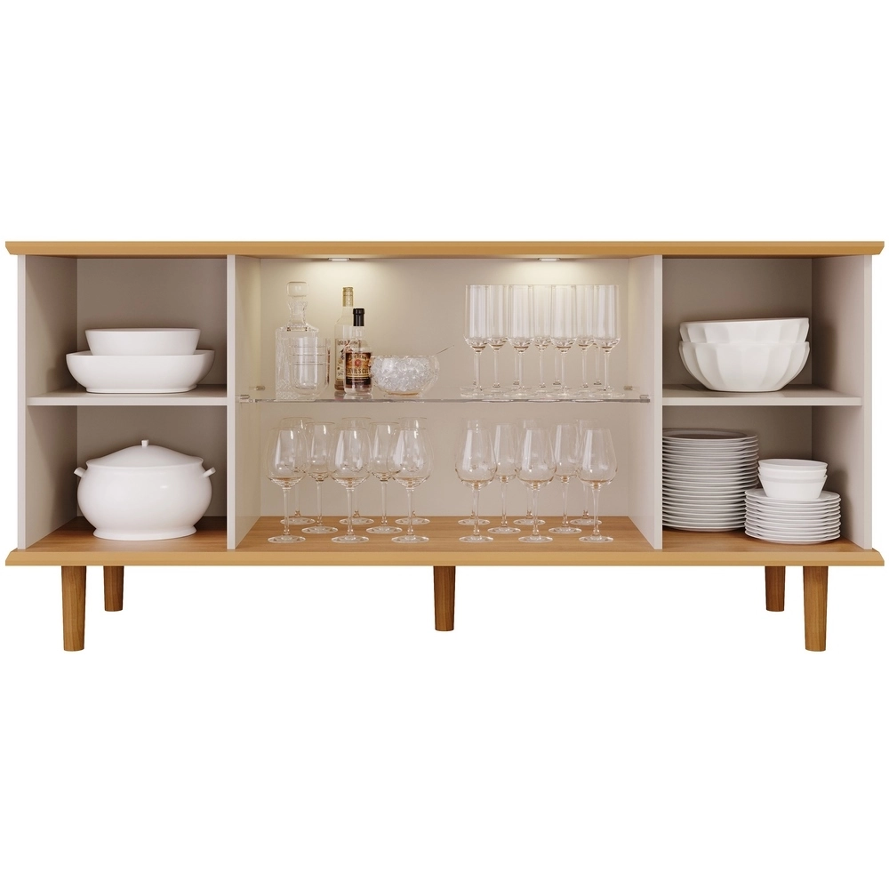 Buffet 4 Portas 1.65M Janice Nature/ Off White A78XL165XP45 MDF CIMOL