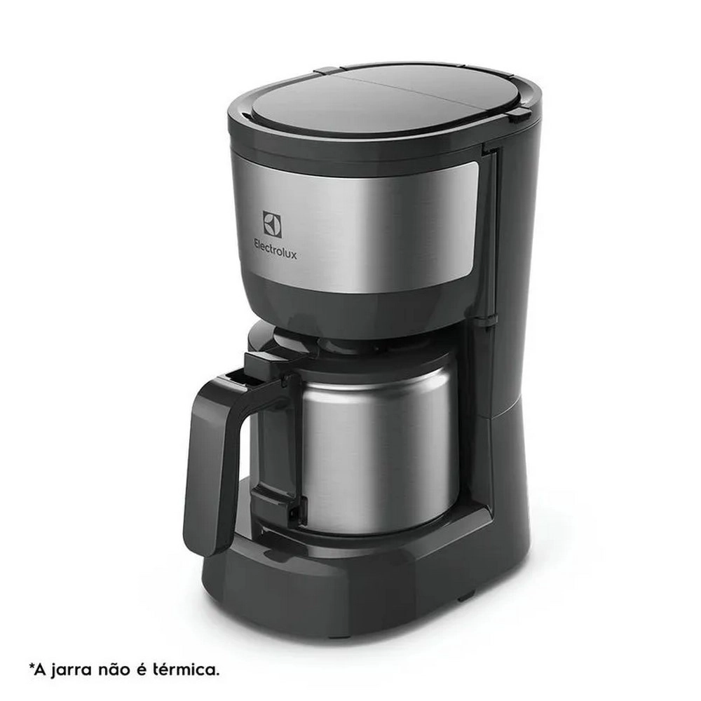 Cafeteira Elétrica Electrolux Efficient ECM12 15 Xícaras Jarra Inox Preto/Inox 220V