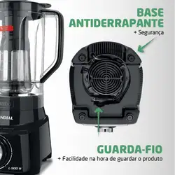 Liquidificador Mondial L-900 FB 5 Velocidades 900W Preto 220V