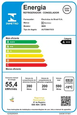 Geladeira Electrolux Multidoor Efficient Com Autosense e Inverter 590L Inox Look (IM8S) 220V