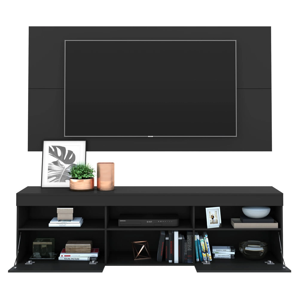 Rack com Painel p/ TV até 65" Flórida Multimóveis Preto