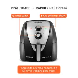 Fritadeira Sem Óleo Air Fryer 8 Litros AFN-80-BI Mondial 220V/60Hz