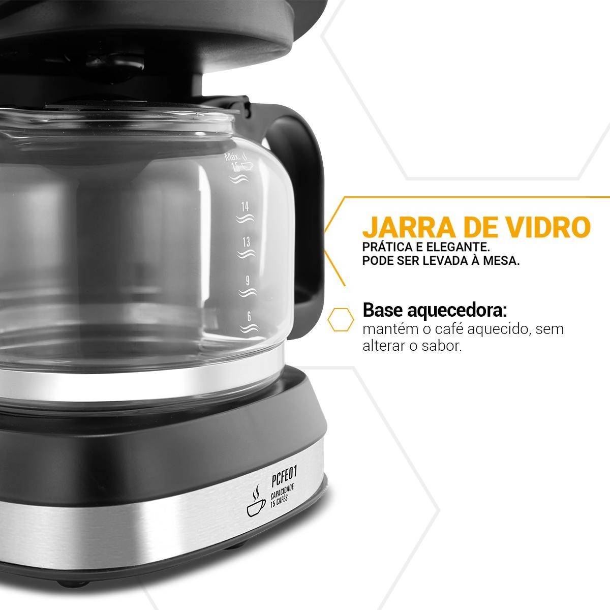 Cafeteira Philco 15 Cafezinhos 550W 600ml PCFE01 220V