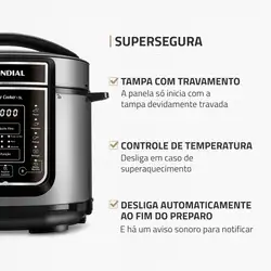 Panela de Pressão Elétrica Mondial  Digital Master Cooker PE-38