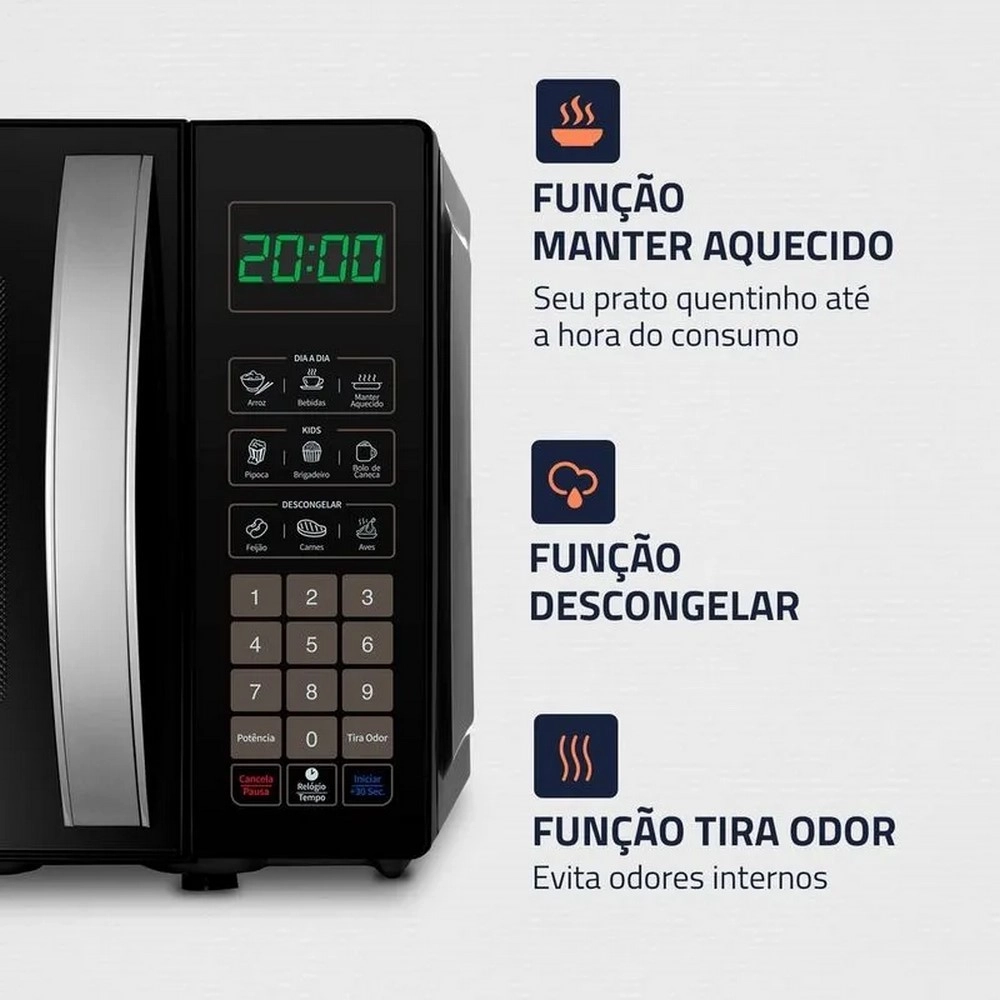 Micro-ondas Mondial MO-01-21-B 21L Preto 220V