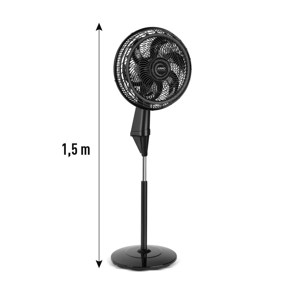 Ventilador de Coluna Arno 40CM X-treme 6 VE6C VE2480B4 6 Pás 140W Preto 220V