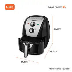 Fritadeira Sem Óleo Air Fryer 6 Litros AFN-60-BI Mondial