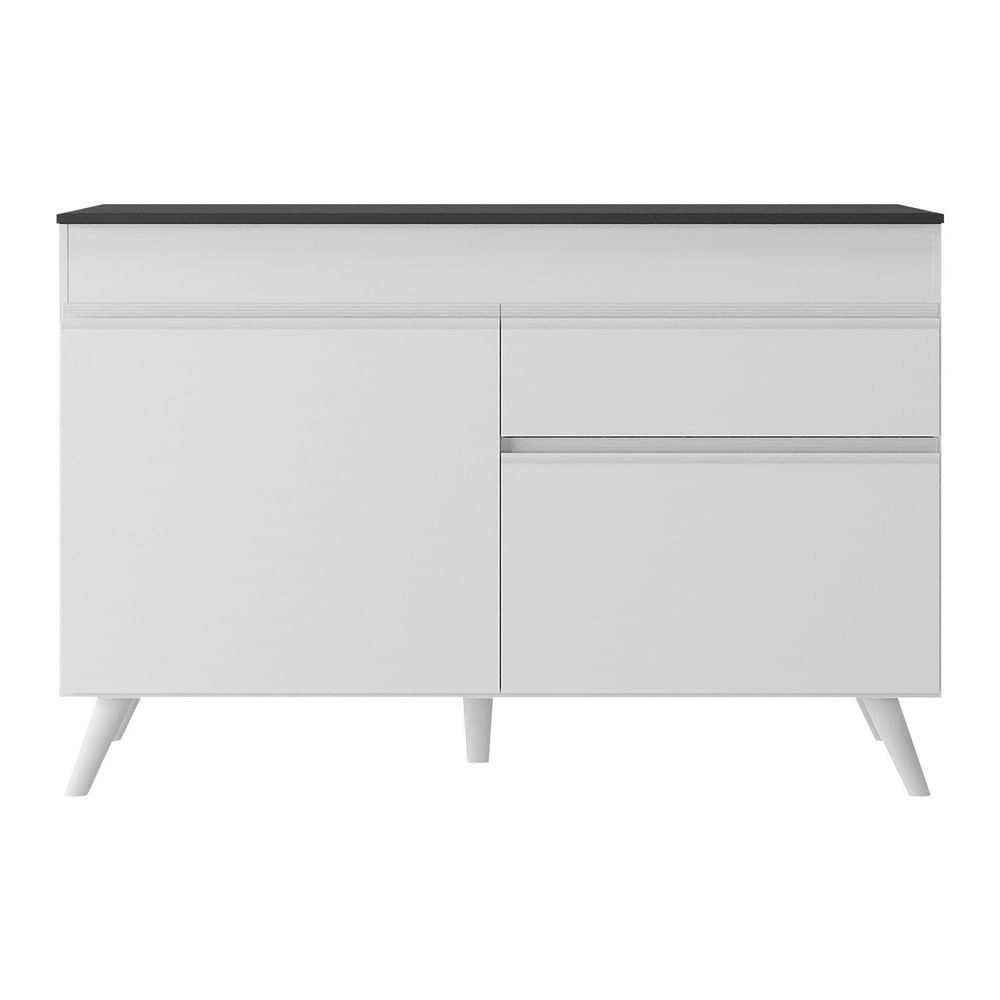 Balcão Cozinha Gabinete Pia 120 cm 2 Portas 1 Gaveta Veneza Multimóveis MP3680.891 Branco