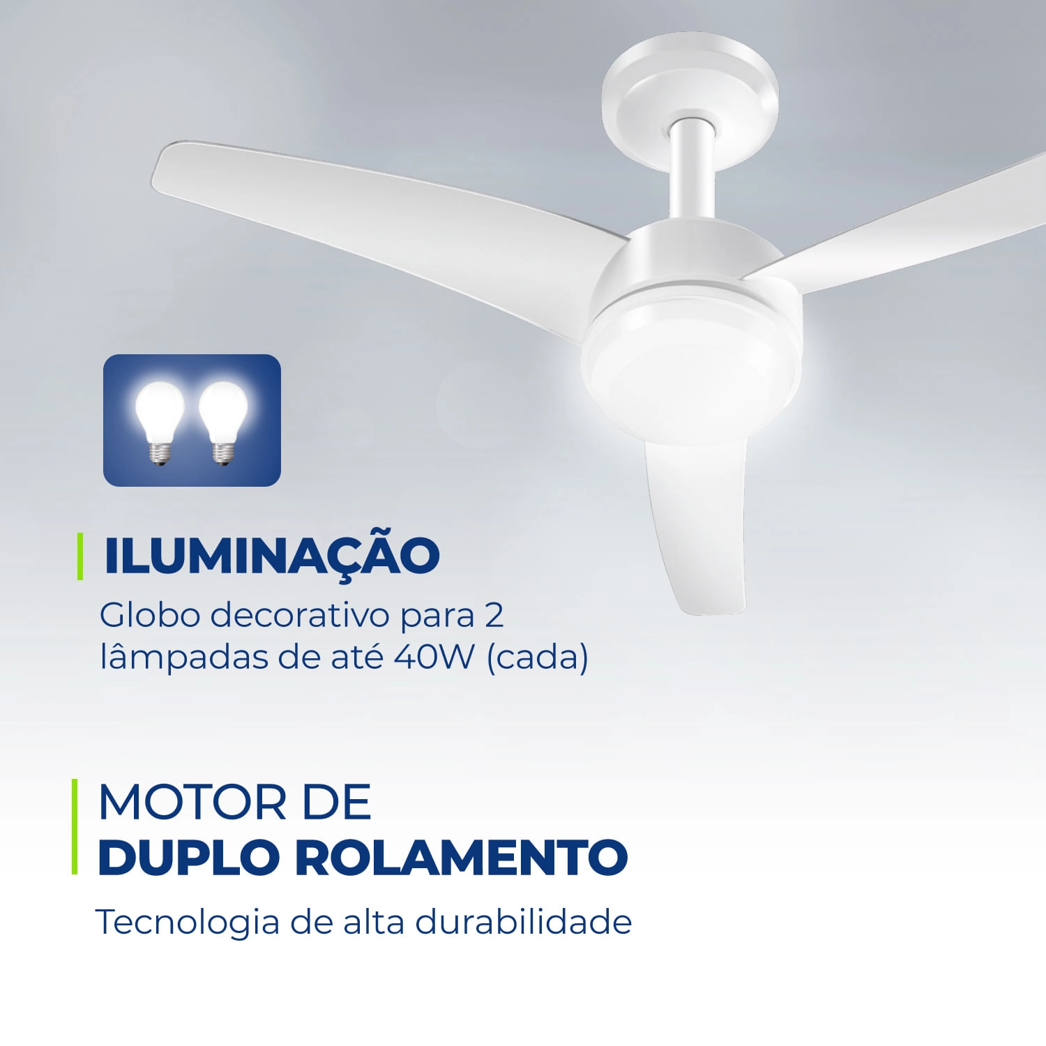 Ventilador de Teto Mondial Maxi Air Control VTE-02 VENTILADOR DE TETO-220V-BRANCO