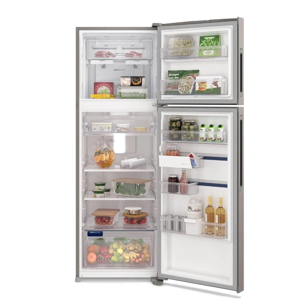 Geladeira Electrolux Frost Free Duplex Efficient com AutoSense cor Inox Look 390L (IF43S) 220V