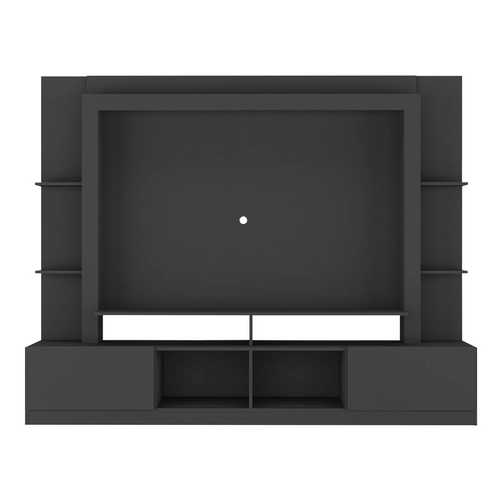 Rack Estante com Painel TV 65" e 2 portas Catar Multimóveis BR3395 Preto