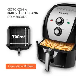 Fritadeira Sem Óleo Air Fryer 8 Litros AFN-80-BI Mondial 220V/60Hz