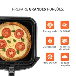 Fritadeira Sem Óleo Air Fryer 8L Mondial Preto - AFN-80-FB 220V/60Hz